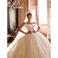 Romantic Floral Beaded Wedding Dress 2026 Off-the-Shoulder Ball Gown Floor-Length Bridal Gown Fashion 3D Lace Wedding Gown