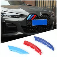 3Pcs Auto Kühlergrill Trim Streifen Für BMW 4 Serie G22 G23 G26 2020 20221 2022 2023 2024 2025 grille Aufkleber Auto Zubehör