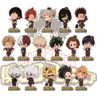 My Hero Academia 10cm Hotel Uniform Themed Acrylic Stand Figures keychain Anime Collectible Standee, Desk Decor Gift for Fans