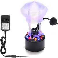 Halloween Party Mist Maker, 12 LEDs Fogger Water Fountain Pond Fogger Machine Atomizer Air Humidifier with Waterproof Frame