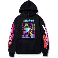 Sweat à capuche AnimeKujō Jōtarō, imprimé graphique, hauts confortables, pull surdimensionné à capuche, Y2K