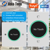 Interrupteur intelligent Wifi Tuya App, bouton de sortie de porte à déclenchement par pression, sans contact, à induction infrarouge pour contrôle d'accès, télécommande SmartLife