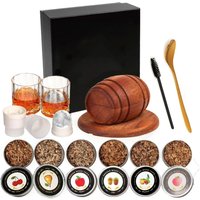 Whiskey Smoker Kit with Wood Chips-6 Flavors Old Fashioned Drink Smoker Infuser for Cocktails Birthday Bourbon Gifts