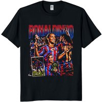 2026 Ronaldinho Men's Football Tshirt Barcelona Jersey Commemorative Shirt Summer Unisex Oversized Short Sleeve Shirt