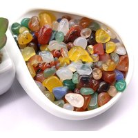 AliExpress NONE Reusable 100g Seven Colored Agate Natural Crystal Art Gravel Ornament Decorative Landscape Craft for Garden Decoration