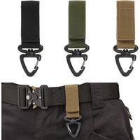 Outdoor Nylon Molle Tactical Backpack Carabiner Key Hook Webbing Buckle System Belt Buckle Hanging Camping Climbing Accessories