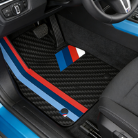 Black and white car floor mats, wear-resistant and non-slip, all-season 4-piece set