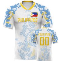 Customized Philippines Soccer Jersey Personalized Name Number, National Team Football Shirt V-Neck Flag Design Men Youth Women