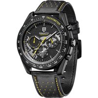 QINGXIYA Watch for Man Fashion Quartz Watch Leather Waterproof Luminous Skeleton Sport Chronograph Watches Mens Reloj Hombre