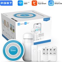 PGST WiFi Smart Life Alarm Security System Kit Tuya Alexa Home Automation Alarm Security Protection 433MHz Door Motion Detector
