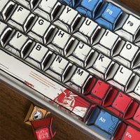 Comic Key Caps Cherry Profile Red Blue White Customized Personalized Mechanical Keyboard Keycaps for Game Office Home Work