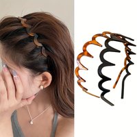 1pc Ladies' Summer Wave Hairband: Versatile For Daily Use, High Top Design, Toothed Comb Style, Retro Style