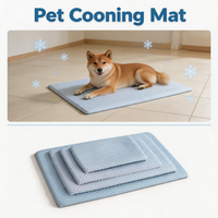 Dog Bed Pad Cooling New Summer Ice Silk Thick Breathable Pet Mat Non-Slip Washable Pet Cooling Sheet for Medium Large Dogs Cats