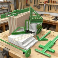 Multi Piece Combination Set with Exquisite Toolbox Durable Accurate Multi-functional Hand Tools Portable Woodworking Tool