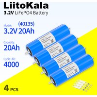 LiitoKala 3,2V LiFePO4 Lithium-Eisenphosphat-Zelle, Batterie der Klasse A für Solar-DIY-Packs