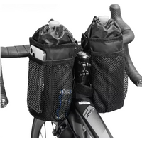 Bicycle Bag Bike Bottle Holder Handlebar Stem Thermal Bag with Mesh Pocket Coffee Cup Holders Cycling Water Bottle Carrier Bag