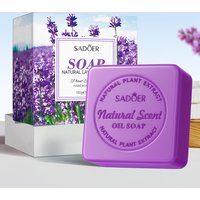 SADOER lavender essential oil soap, cleansing and moisturizing handmade soap for face and bath, has fresh and oil-control effect