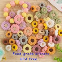 5pcs 20/30MM New Flower Silicone Beads For Jewelry Making DIY Daisy Focus Beadable Pen Bracelet keychain Accessories