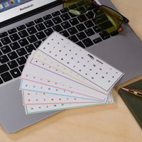 Ukrainian Language Keyboard Stickers for Desktop and Laptop Computers, Single Transparent Side-Engraved Stickers