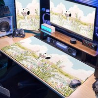Large Gamer Cartoon Cute Snoopys Dog Mouse Pad Anime Keyboard Accessories Extension Desk Mats Anti-slip Setup Gaming Decoration