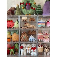 Acrylic Toy Display Shelf Organizer for Jellycat Plush Toys Figure Dolls Storage Box Transparent Showcase Home Decor