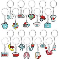 20Pcs Nurse Keychains Bulk, Nursing Appreciation Gifts for Women Nurse Day Medical Party Favors