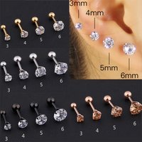 4 Pairs/set Elegant & Sparkling Faux Diamond Stud Earrings - Hypoallergenic Stainless Steel for Everyday Glamor & Special Occasi