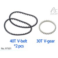 Drift Art 97501 40T Belt Long-Narrow And 30T Gear For TDS Drive Shaft For DA3