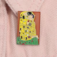 Gustav Klimt The Kiss Enamel Pin Famous Art Oil Painting Metal Brooch Lapel Backpack Badge Jewelry Decoration Gift for Friends