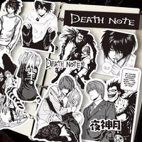 Cartoon Anime Death Note Stickers Black White Decals Decoration DIY Scrapbook Luggage Laptop Bike Suitcase Stickers 65PCS