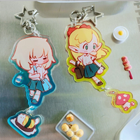 Farin Maru keychain man Acrylic charms chain for pants woman key chain pendant key holder Jewelry llaveros Delicious in Dungeon