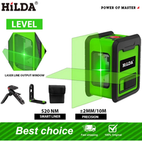 HILDA Laser Level Meter 2-Line Cross Green Level Laser Horizontal & Vertical Nivel Laser Self-Leveling лазерный уровень Men Gift