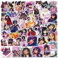 50Pcs Cartoon Cute Kawaii Aphmau Stickers For Kids Laptop Luggage Skateboard Fridge Phone Vinyl Waterproof DIY Graffiti Sticker