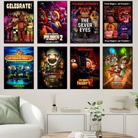 Fnaf Five-nights-At-Freddys Classic Self-adhesive Art Poster Whitepaper Prints Posters Artwork Aesthetic Art Wall Painting