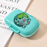 Anime Plastics Pill Storage Box for Adult Kids Pikachu Bulbasaur Portable Medicine Organizer Container Children Cartoon Pillbox