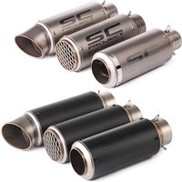Tuyau d'échappement de moto droit en acier inoxydable, pour Yamaha Suzuki, canon de grand Volume, accessoires universels