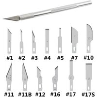 20pcs Wood Carving Blades Cutter Knifes Craft Carve Tool Sculpture Utility Engrave Metal Woodcarve PCB Repair DIY Blade