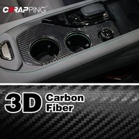 1 Roll 3D Carbon Fiber Car Door Edge Protector PVC Waterproof and Scratch Resistant Adhesive Tape for Car Accessories Interior