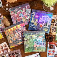 Mr. Paper, Cute Foods Fruit Cake Cutting Stickers Books, Vintage Scrapbooking Stickers Phone Decoration Stickers Book Kids Gift