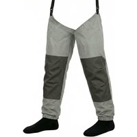 River Hip Waders, Breathable Waterproof Stockingfoot Thigh Fishing Waders with 4mm Neoprene Booties