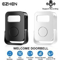 Intelligent Welcome Doorbell Infrared Sensor Welcome Device with Recording Function Smart Home Door Alarm For Store Office Hotel