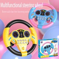 Large Steering Wheel Toy For Kids Suction Cup Simulated Driver Music Sound Interactive Car Seat Travel Gift