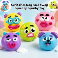 Soft Cute Squeezing Dog Expression DIY Stress Ball Fidget Toy Safe Multicolor Anxiety Relief Autism ADHD Focus Toy Leisure Gift