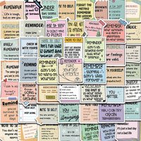 50PCS Reminder Sticker Aesthetic Scrapbook Graffiti Laptop DIY Phone Decals Luggage Scrapbook Skateboard Notebook Stickers