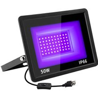Halloween Haunted House Party IP66 Waterproof Fluorescent Lamp AC110-240V Purple 395nm LED UV Curing lamp Ultraviolet Floodlight
