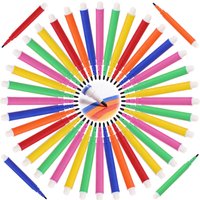 24/72pcs 6 Vibrant Colors Mini Portable Watercolor Pens Drawing Markers for Graffiti & Art Painting Students Stationery Supplies