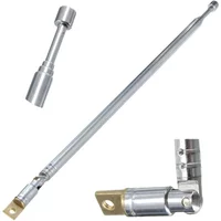 62cm FM Antenna Radio Portable 4 Sections TV Telescopic Rotatable Aerial for