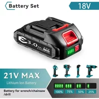 128VF 3000mah Li-ion Battery 21V MAX 18V Rechargeable Battery BL1850B BL1430B BL1830B for Makita 21V Tool Replacement Battery