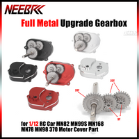 Metal Upgrade Gearbox Adapter Plate Gear Box Gear Set for 1/12 RC Car MN82 MN99S MN168 MN78 MN98 LC79 280 370 Motor Cover Parts