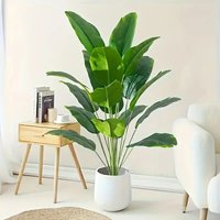 1pcs 80cm18Leaves Artificial Plants Tropical Palm Tree Tall Fake Banana Leaf Tree No Maintenance For Home Garden Party Decor